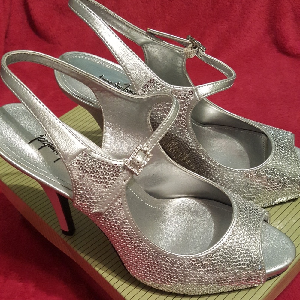 Opened Toe Sequence Heels - image 1